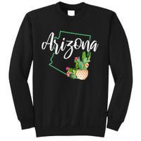 Arizona Pride State Map Cactus Vintage Arizona Sweatshirt