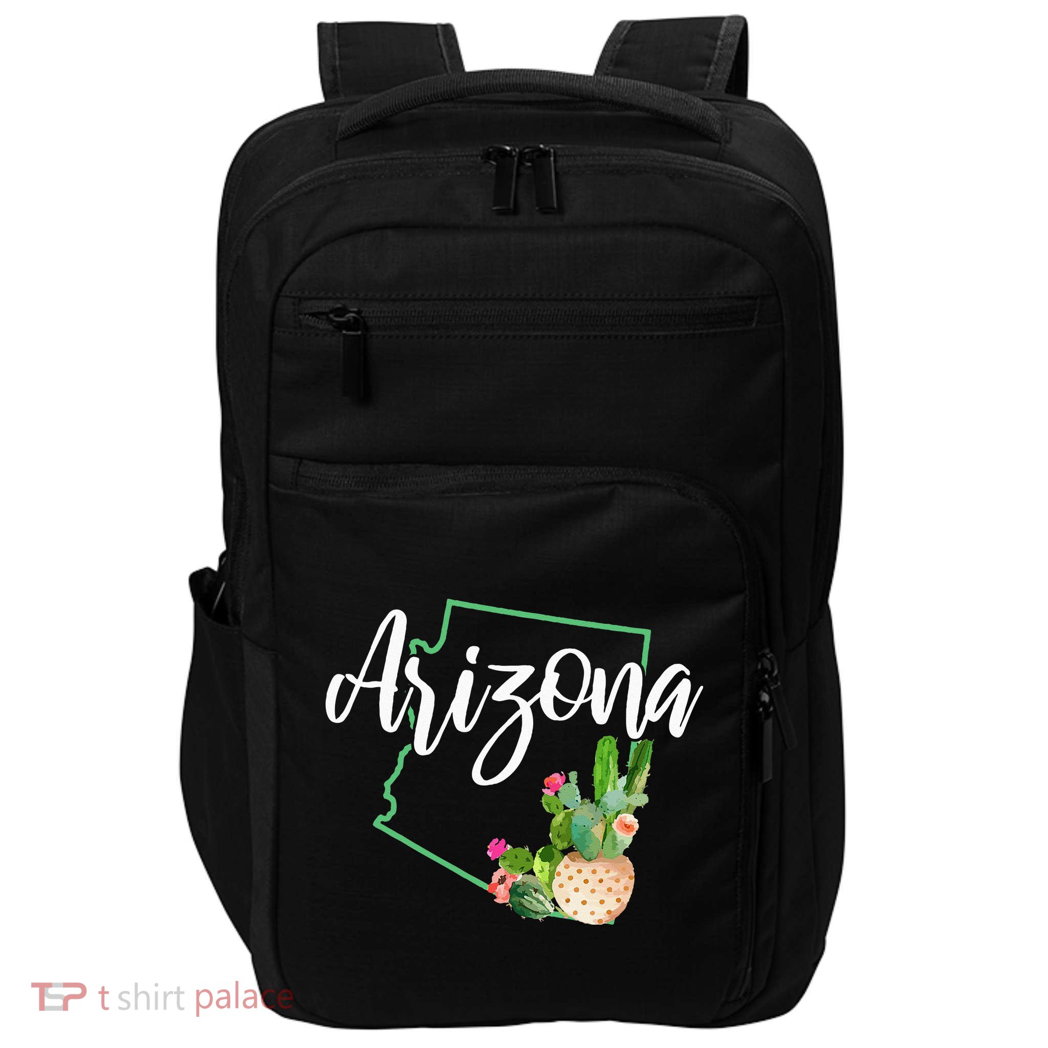 Arizona Pride State Map Cactus Vintage Arizona Impact Tech Backpack