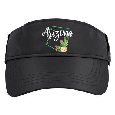 Arizona Pride State Map Cactus Vintage Arizona Adult Drive Performance Visor