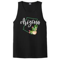 Arizona Pride State Map Cactus Vintage Arizona PosiCharge Competitor Tank