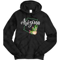 Arizona Pride State Map Cactus Vintage Arizona Tie Dye Hoodie