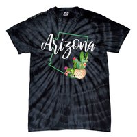 Arizona Pride State Map Cactus Vintage Arizona Tie-Dye T-Shirt