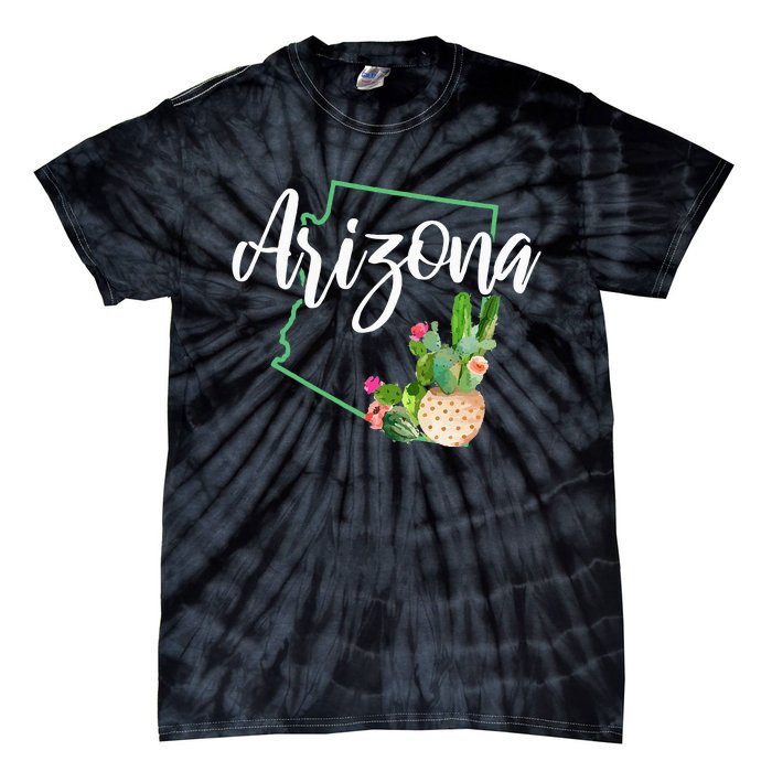 Arizona Pride State Map Cactus Vintage Arizona Tie-Dye T-Shirt