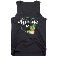 Arizona Pride State Map Cactus Vintage Arizona Tank Top