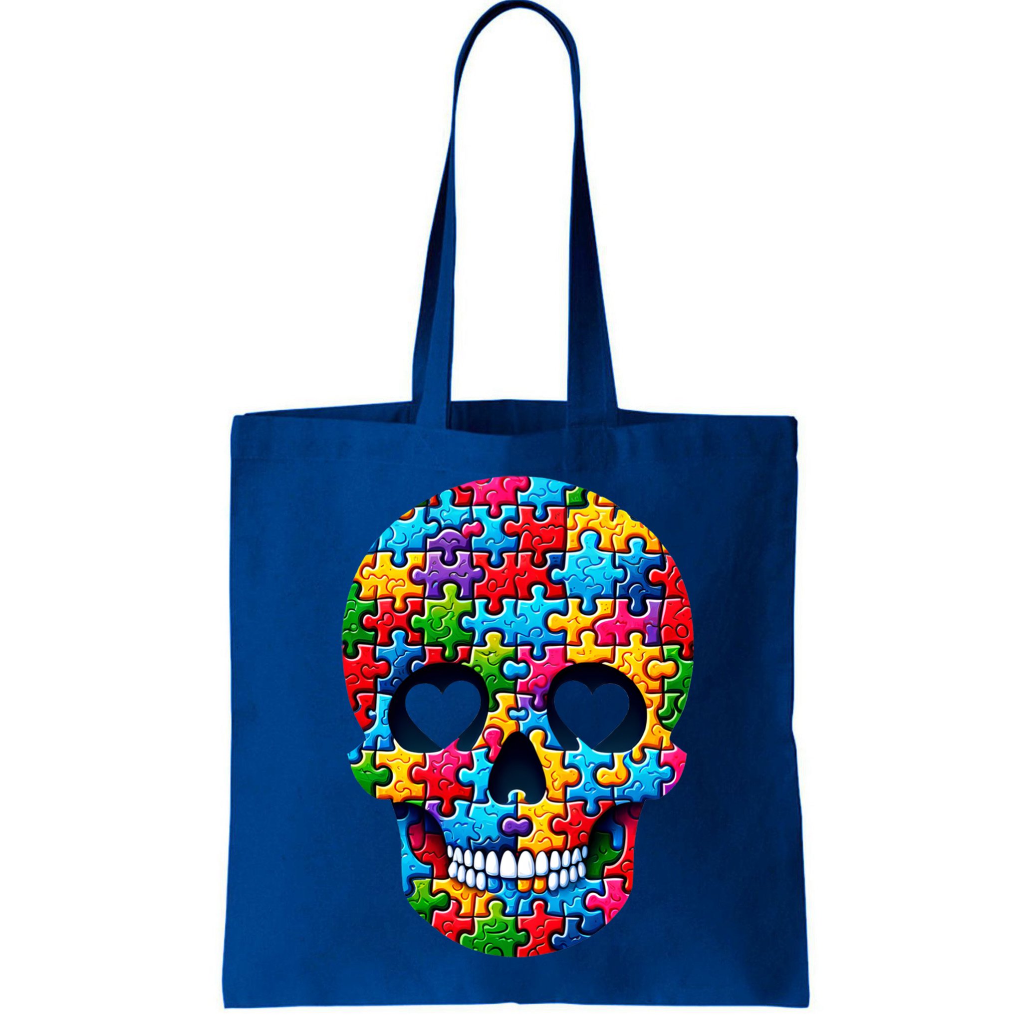 Autism Puzzle Skull Artistic Autism Awareness Support Gift Bag