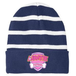 Auntie Patrol Shirt | Dog Mom Striped Beanie with Solid Band