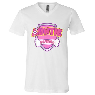 Auntie Patrol Shirt | Dog Mom V-Neck T-Shirt