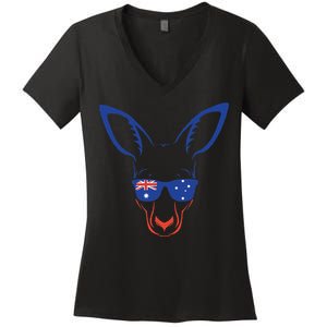 Australia Patriotic Symbol 26 January Australian Flag Women's V-Neck T-Shirt