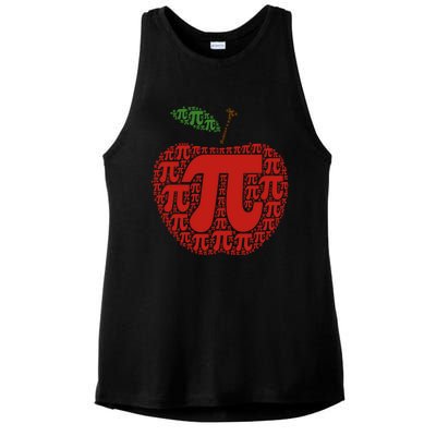 Apple Pi Symbol Pi Day 3/14 Teacher Math Nerd Geek Word Art Meaningful Gift Ladies PosiCharge Tri-Blend Wicking Tank