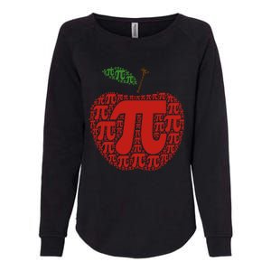 Apple Pi Symbol Pi Day 3/14 Teacher Math Nerd Geek Word Art Meaningful Gift Womens California Wash Sweatshirt