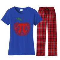 Apple Pi Symbol Pi Day 3/14 Teacher Math Nerd Geek Word Art Meaningful Gift Women's Flannel Pajama Set