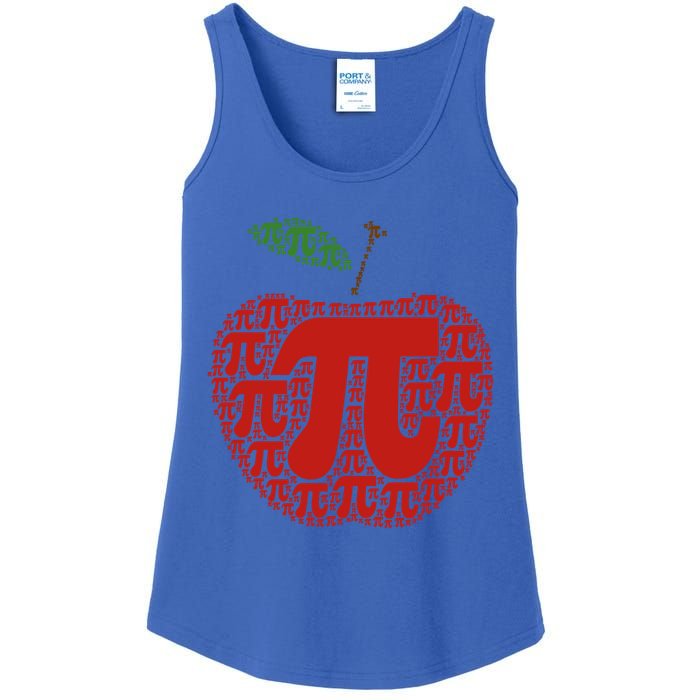 Apple Pi Symbol Pi Day 3/14 Teacher Math Nerd Geek Word Art Meaningful Gift Ladies Essential Tank