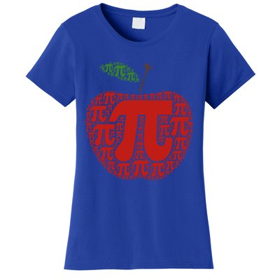 Apple Pi Symbol Pi Day 3/14 Teacher Math Nerd Geek Word Art Meaningful Gift Women's T-Shirt