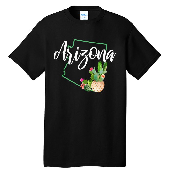 Arizona Pride State Map Cactus Vintage Arizona Tall T-Shirt