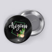 Arizona Pride State Map Cactus Vintage Arizona Button