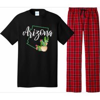 Arizona Pride State Map Cactus Vintage Arizona Pajama Set