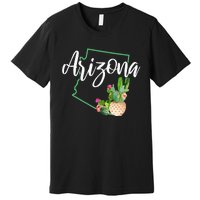 Arizona Pride State Map Cactus Vintage Arizona Premium T-Shirt