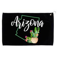 Arizona Pride State Map Cactus Vintage Arizona Grommeted Golf Towel