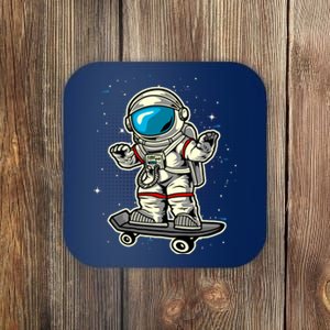 Astronaut Playing Skeatboard In Space Coaster