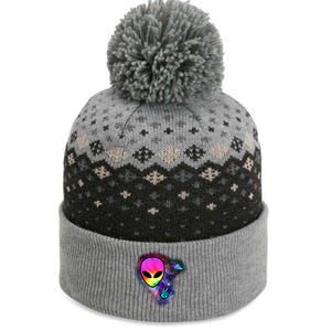 Alien Peace Space Ship The Baniff Cuffed Pom Beanie