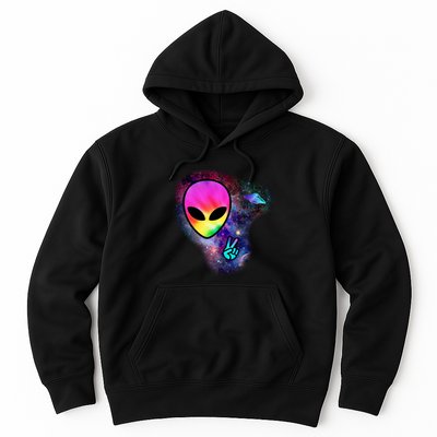 Alien Peace Space Ship Hoodie