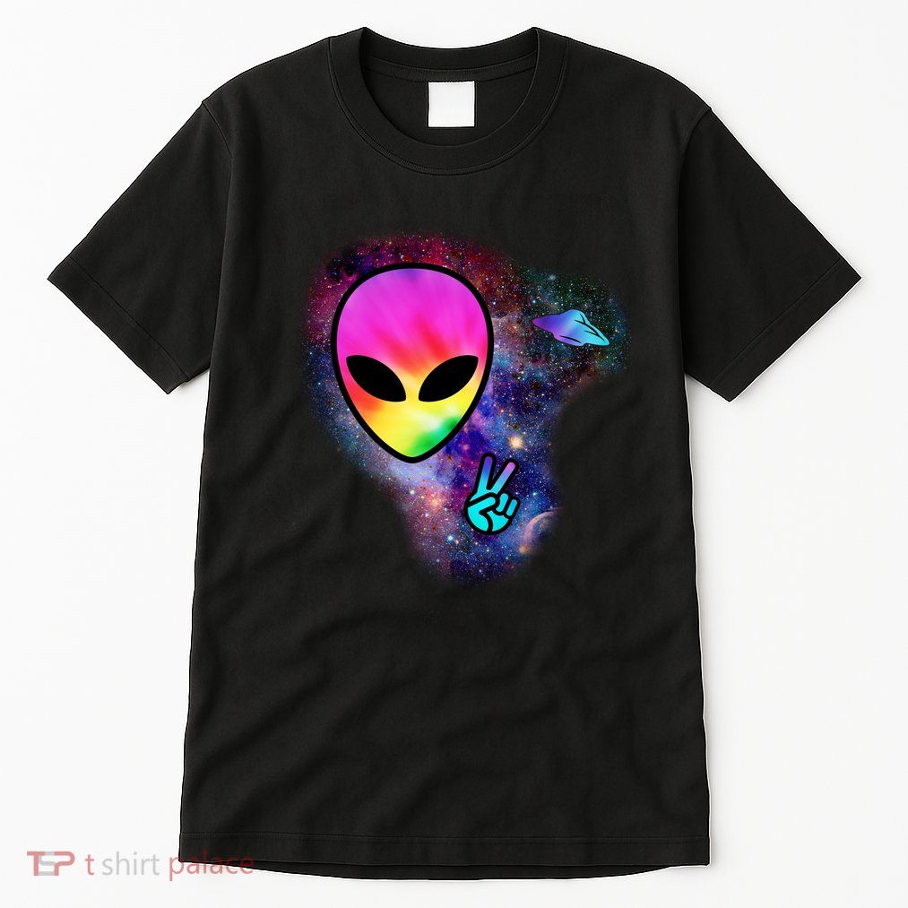 Alien Peace Space Ship Tall T-Shirt