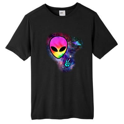 Alien Peace Space Ship Tall Fusion ChromaSoft Performance T-Shirt