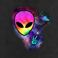 Alien Peace Space Ship 11oz C Handle Ceramic Mug