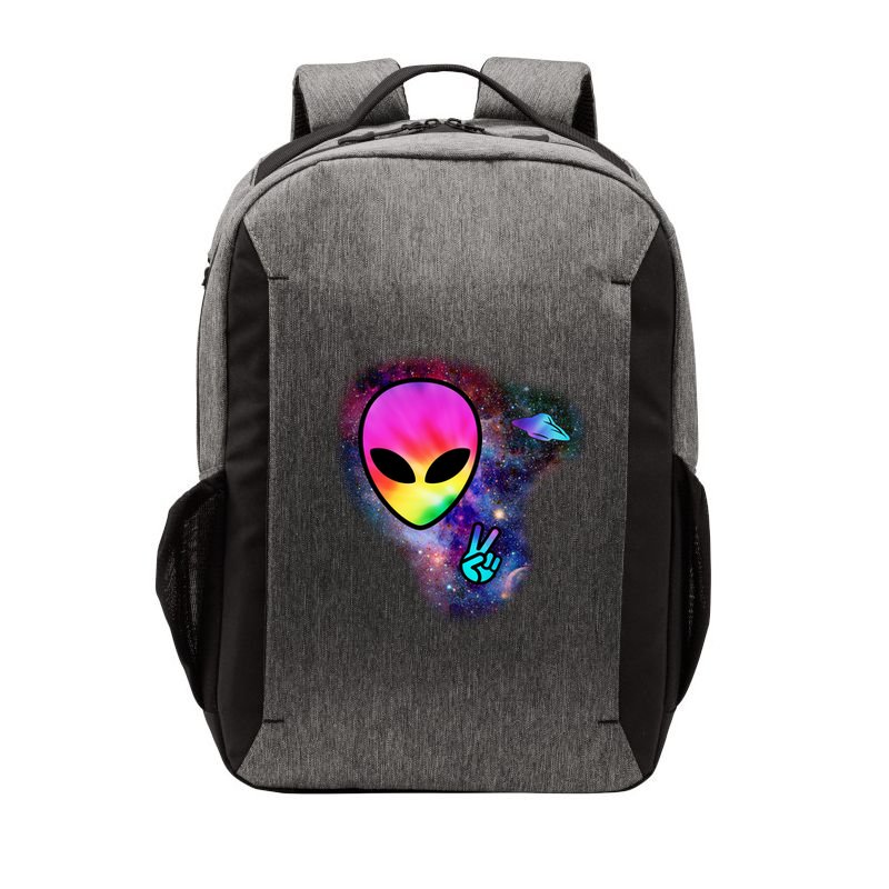 Alien Peace Space Ship Vector Backpack