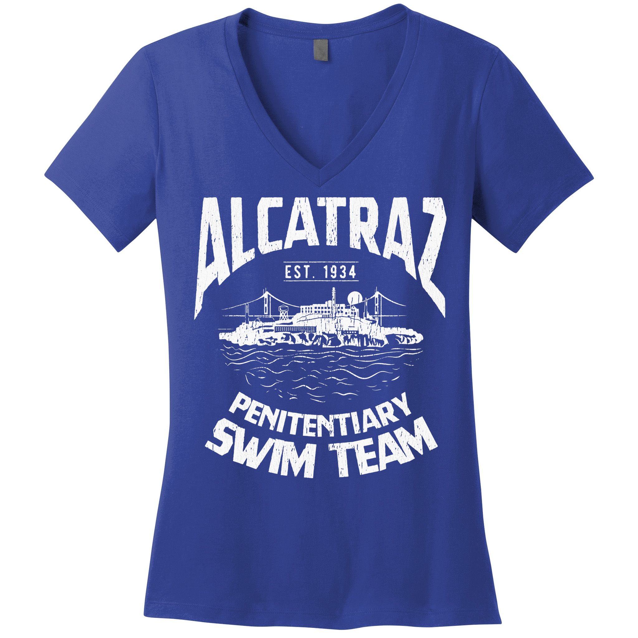 Alcatraz Penitentiary Swim Team Women's V-Neck T-Shirt