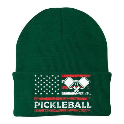 American Paddle Sports Flag Athletic Player Pickleball Knit Cap Winter Beanie