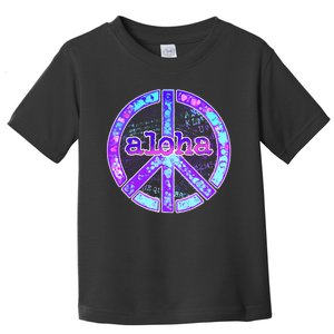 Aloha Peace Sign Purple Pink & Blue Design Toddler T-Shirt