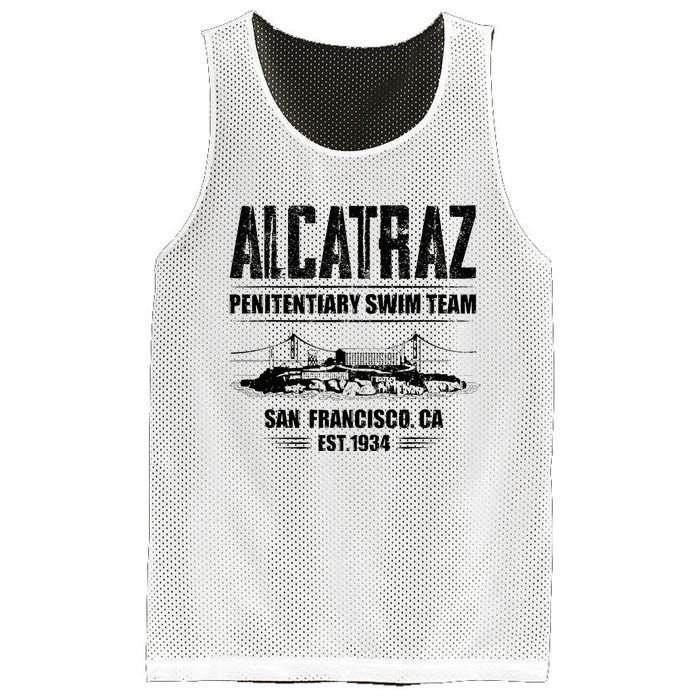 Alcatraz Penitentiary Swim Team Mesh Reversible Basketball Jersey Tank