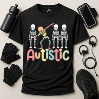 Autistic Pride Skeleton Neurodiversity Autism Proud Autism Awareness Cooling Performance Crew T-Shirt
