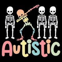 Autistic Pride Skeleton Neurodiversity Autism Proud Autism Awareness Cooling Performance Crew T-Shirt