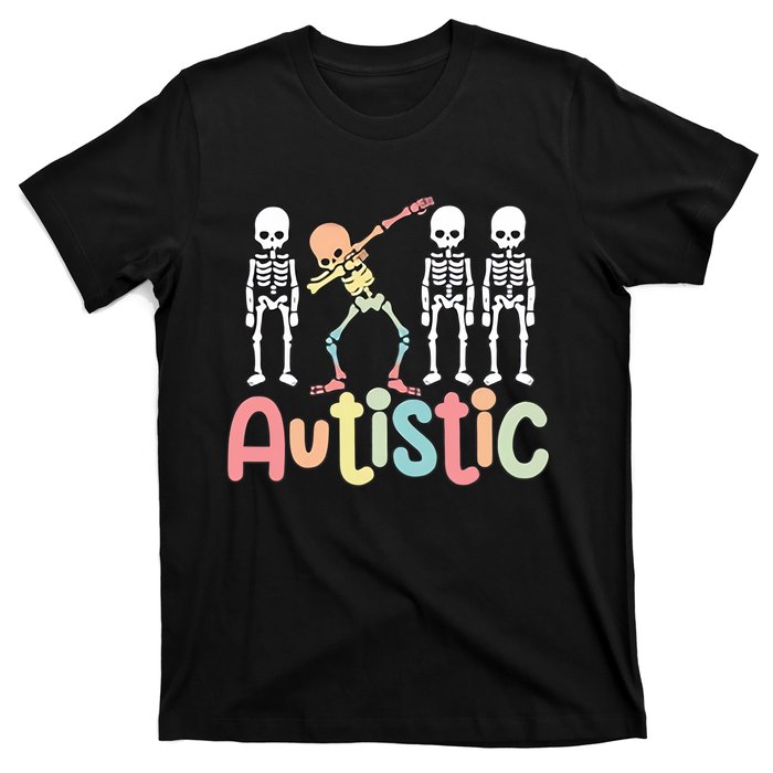 Autistic Pride Skeleton Neurodiversity Autism Proud Autism Awareness T-Shirt