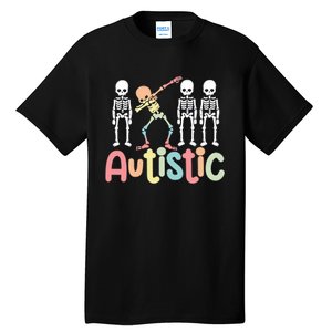 Autistic Pride Skeleton Neurodiversity Autism Proud Autism Awareness Tall T-Shirt