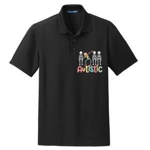 Autistic Pride Skeleton Neurodiversity Autism Proud Autism Awareness Dry Zone Grid Polo