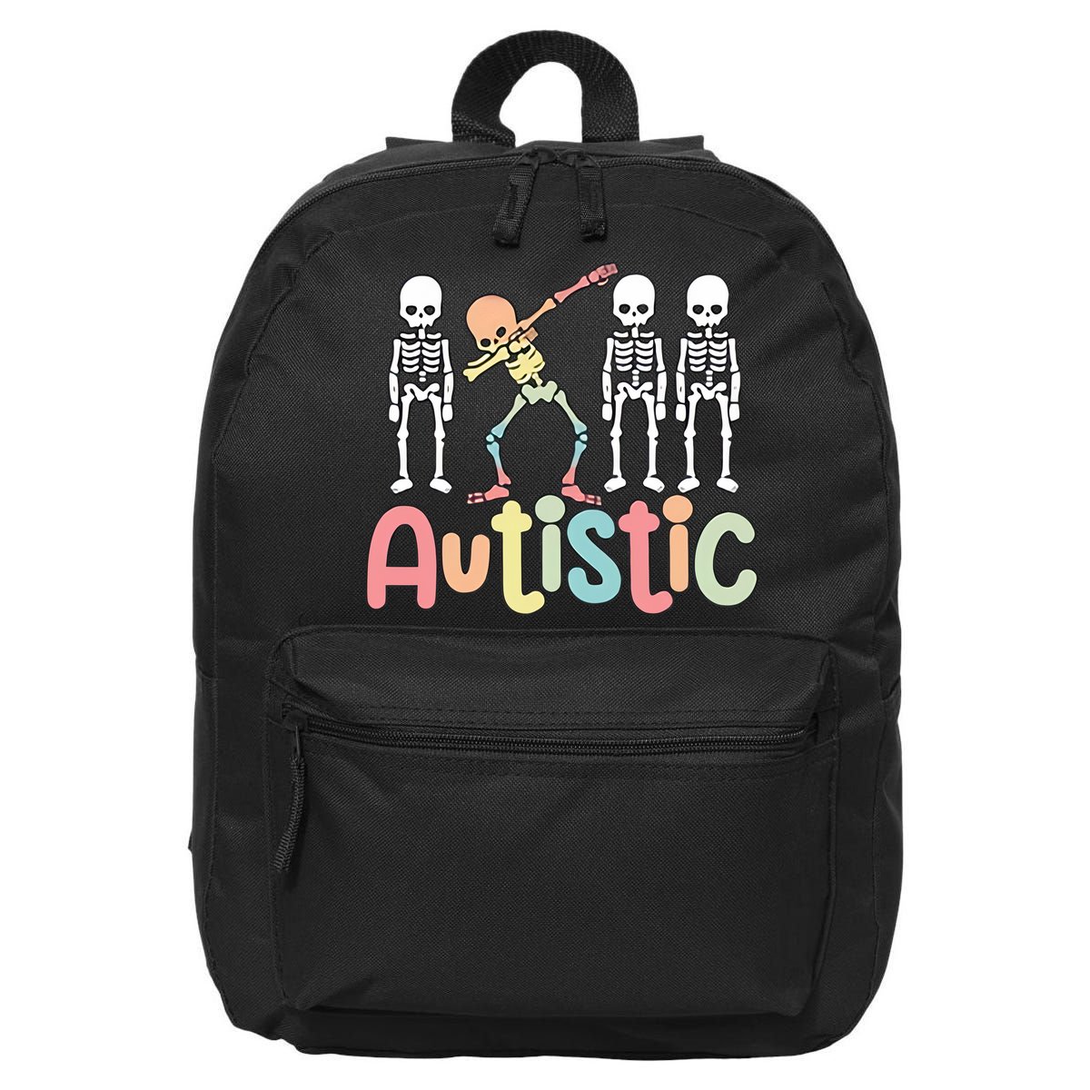 Autistic Pride Skeleton Neurodiversity Autism Proud Autism Awareness 16 in Basic Backpack