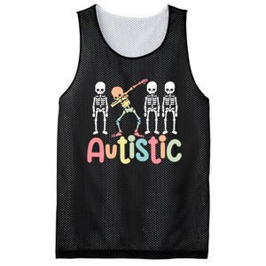 Autistic Pride Skeleton Neurodiversity Autism Proud Autism Awareness Mesh Reversible Basketball Jersey Tank