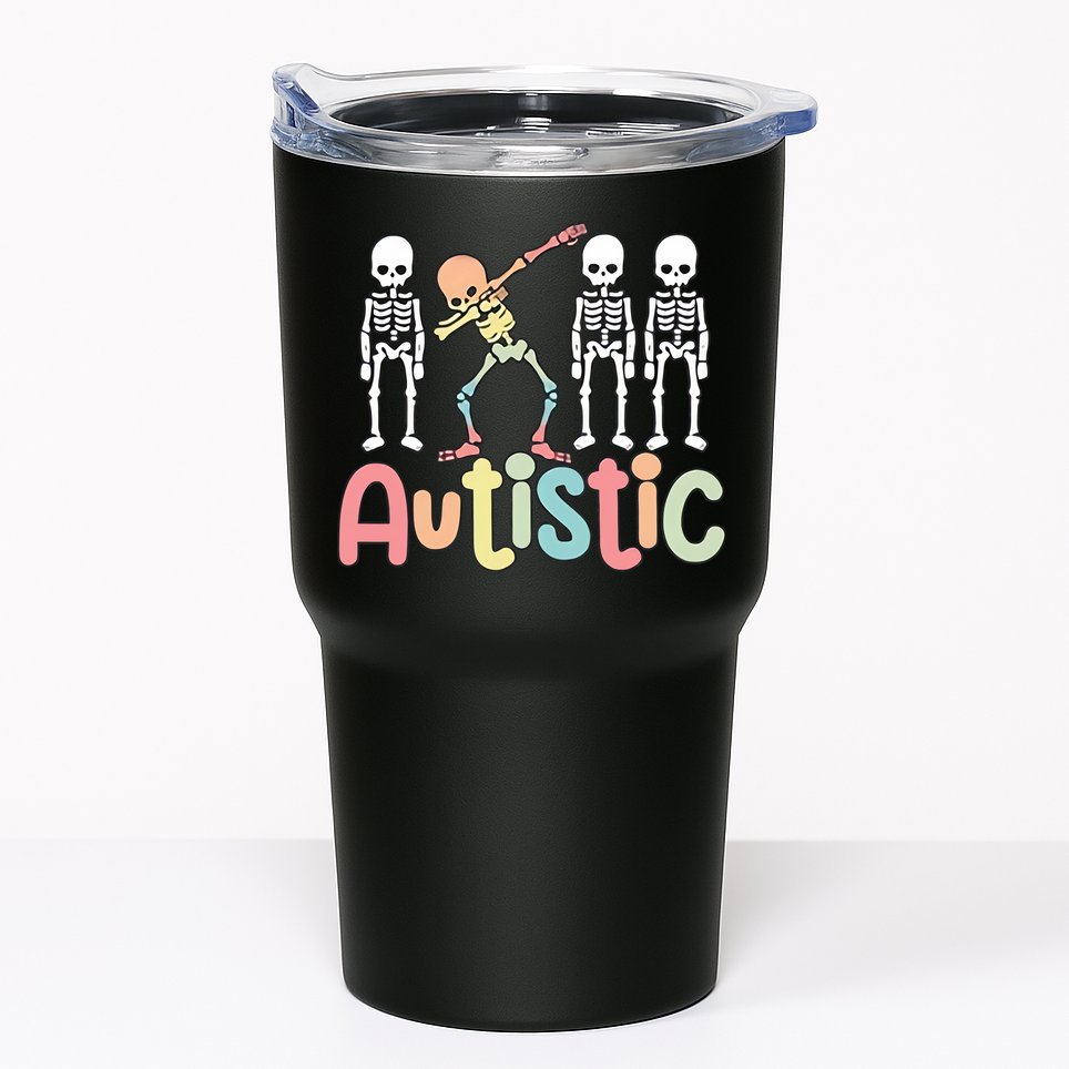 Autistic Pride Skeleton Neurodiversity Autism Proud Autism Awareness Tumbler