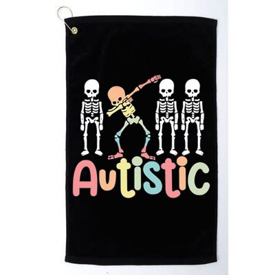 Autistic Pride Skeleton Neurodiversity Autism Proud Autism Awareness Golf Towel