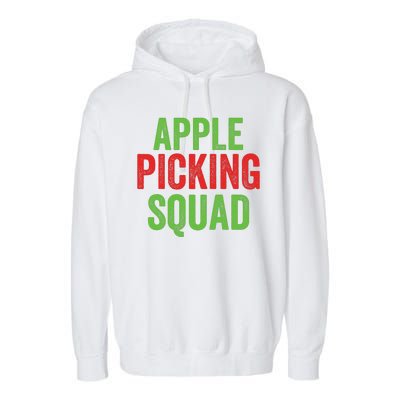 Apple Picking Squad Fall Family Outfit Autumn Fall Apple Lover Apple Picking Garment-Dyed Fleece Hoodie