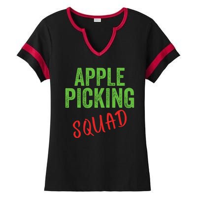 Apple Picking Squad Fall Family Outfit Autumn Fall Apple Picking Apple Lover Ladies Halftime Notch Neck Tee