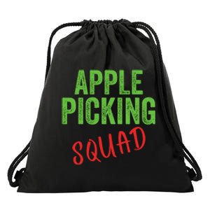 Apple Picking Squad Fall Family Outfit Autumn Fall Apple Picking Apple Lover Drawstring Bag