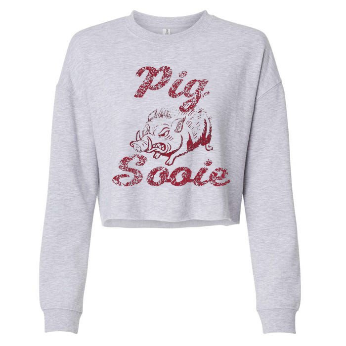 Arkansas (Pig Sooie) Cropped Pullover Crew