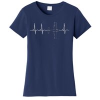 Airplane Pilot Shirts Pilot Heartbeat Flying Gift Tee Women's T-Shirt