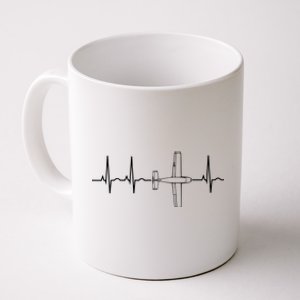 Airplane Pilot Shirts Pilot Heartbeat Flying Gift Tee Coffee Mug