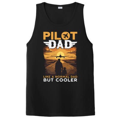 Airplane Pilot Shirts For Men Women Funny Saying Pilot Dad PosiCharge Competitor Tank