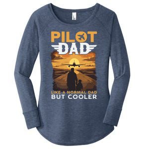 Airplane Pilot Shirts For Men Women Funny Saying Pilot Dad Women's Perfect Tri Tunic Long Sleeve Shirt